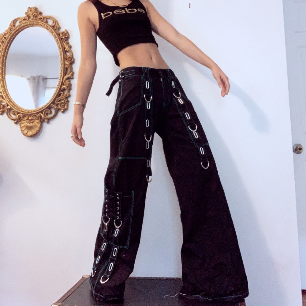 Tripp NYC green and black pants